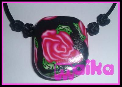 Colgante Rosa & nudos chinos